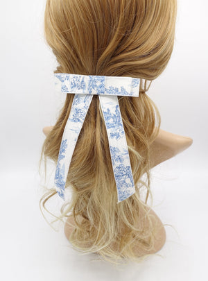 veryshine.com Barrette (Bow) no buckle circle rhinestone hair bow, forest pattern hair bow, cotton hair bow for women