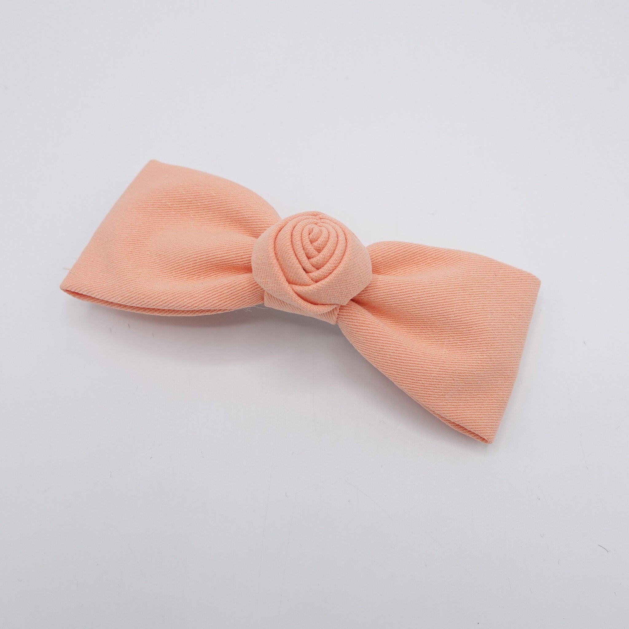 veryshine.com Barrette (Bow) Orange flower end hair bow, pastel hair bow for women