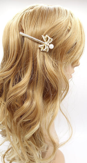 veryshine.com Barrette (Bow) pearl bow hair barrette, cute hair barrette for women