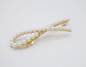 veryshine.com Barrette (Bow) Pearl pearl hair barrette, rhinestone hair barrette for women