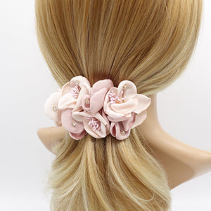 veryshine.com Barrette (Bow) Pink rose hair barrette, rhinestone flower hair barrette, stamen flower hair barrette for women