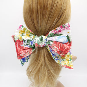 veryshine.com Barrette (Bow) Red glam floral hair bow, large floral hair bow, floral hair bows for women