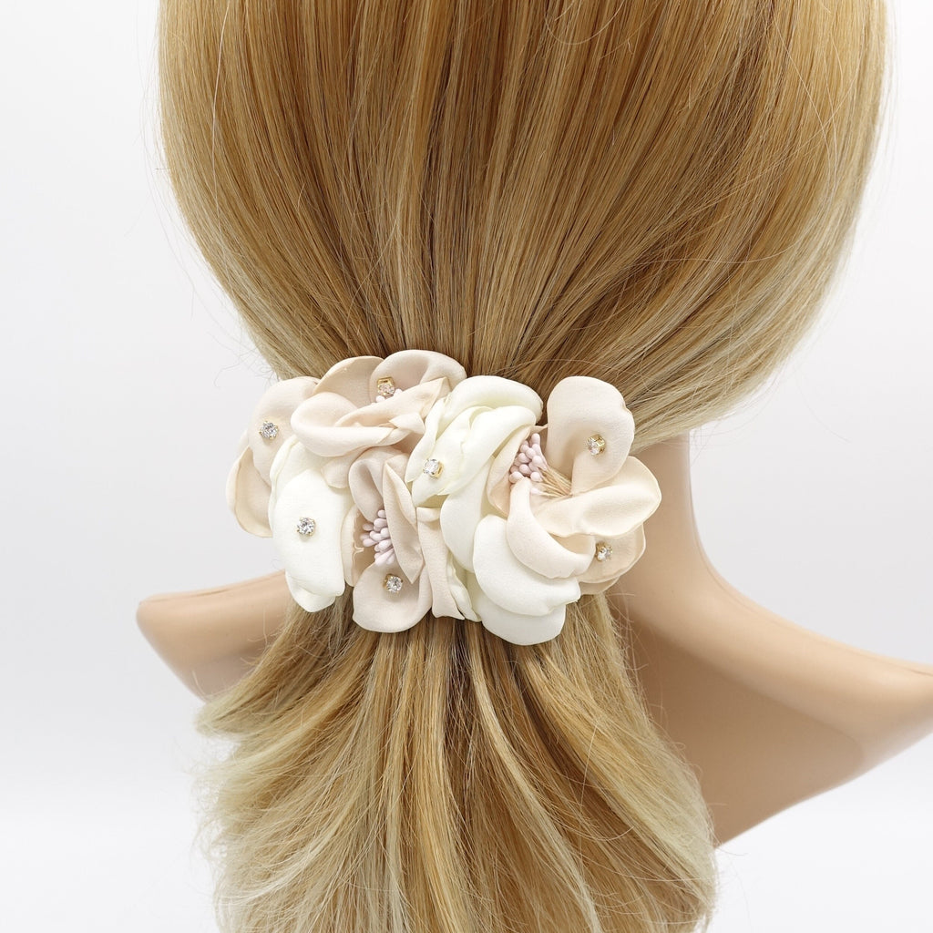 veryshine.com Barrette (Bow) rose hair barrette, rhinestone flower hair barrette, stamen flower hair barrette for women
