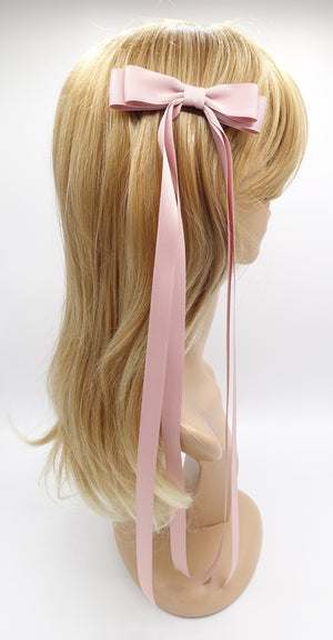 veryshine.com Barrette (Bow) satin hair bow, extra long hair bow for women