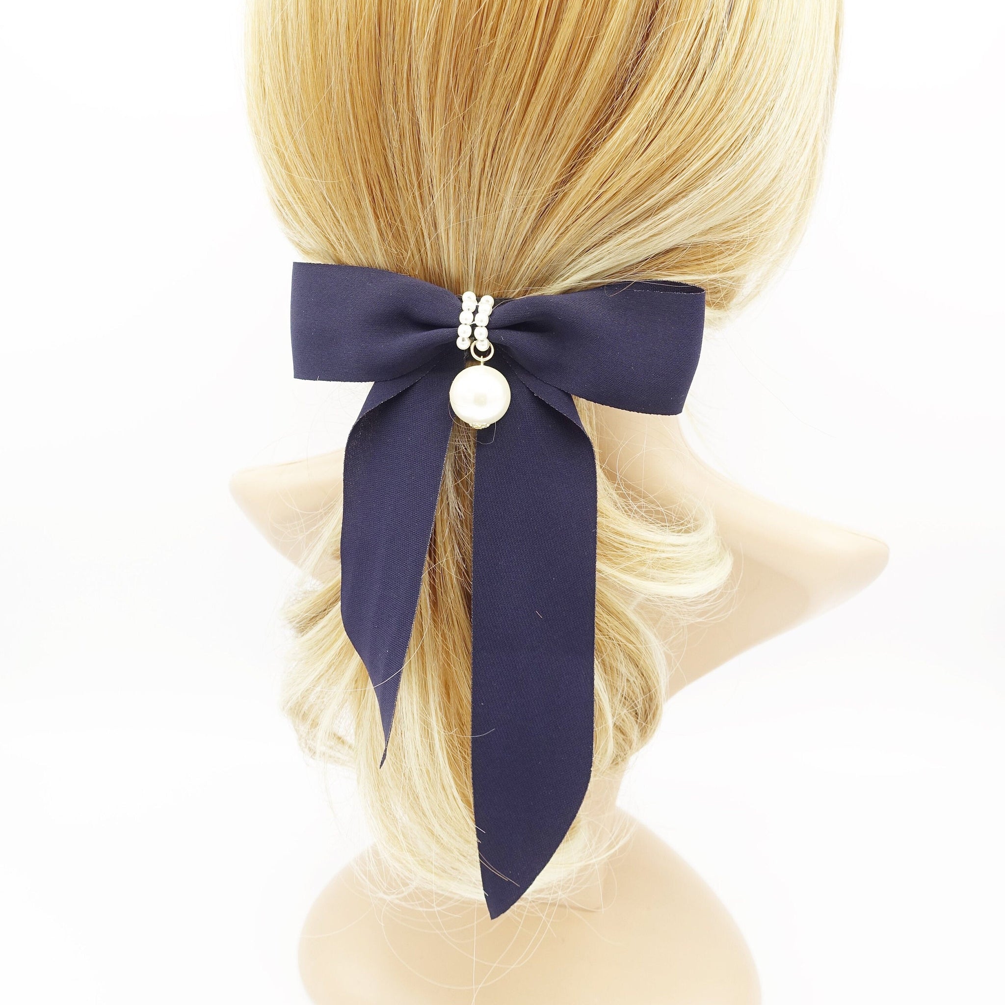 veryshine.com Barrette (Bow) simple chiffon hair bow with tail women hair accessory