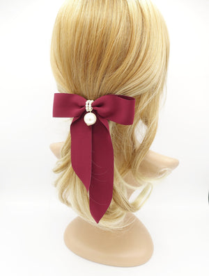 veryshine.com Barrette (Bow) simple chiffon hair bow with tail women hair accessory