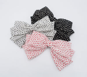 veryshine.com Barrette (Bow) Spring Summer hair bow, dot hair bow, crepe hair bow for women