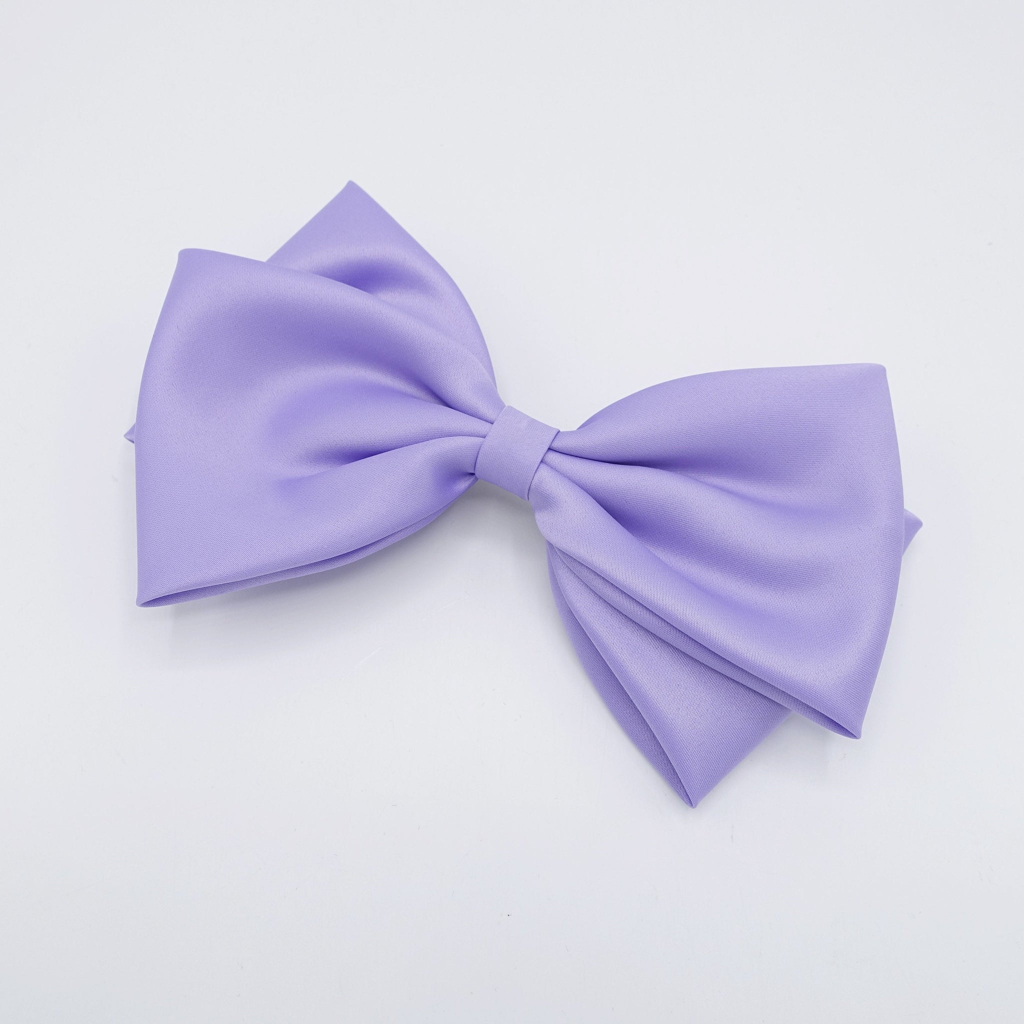 veryshine.com Barrette (Bow) Violet large satin hair bow, basic style hair bow for women