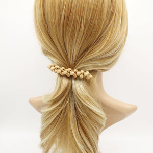 veryshine.com Barrette (Bow) wood ball hair barrette