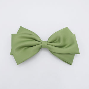 veryshine.com Barrette (Bow) Yellow green large satin hair bow, basic style hair bow for women