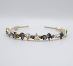 veryshine.com Bridal acc. Blackdiamond waterdrop headband, luxury crystal headband, dress headband for women