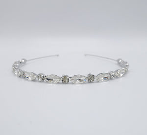veryshine.com Bridal acc. Crystal silver oval glass headband, bling headband, event headband for women