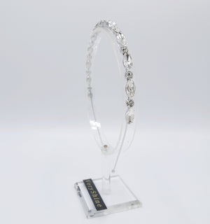 veryshine.com Bridal acc. oval glass headband, bling headband, event headband for women