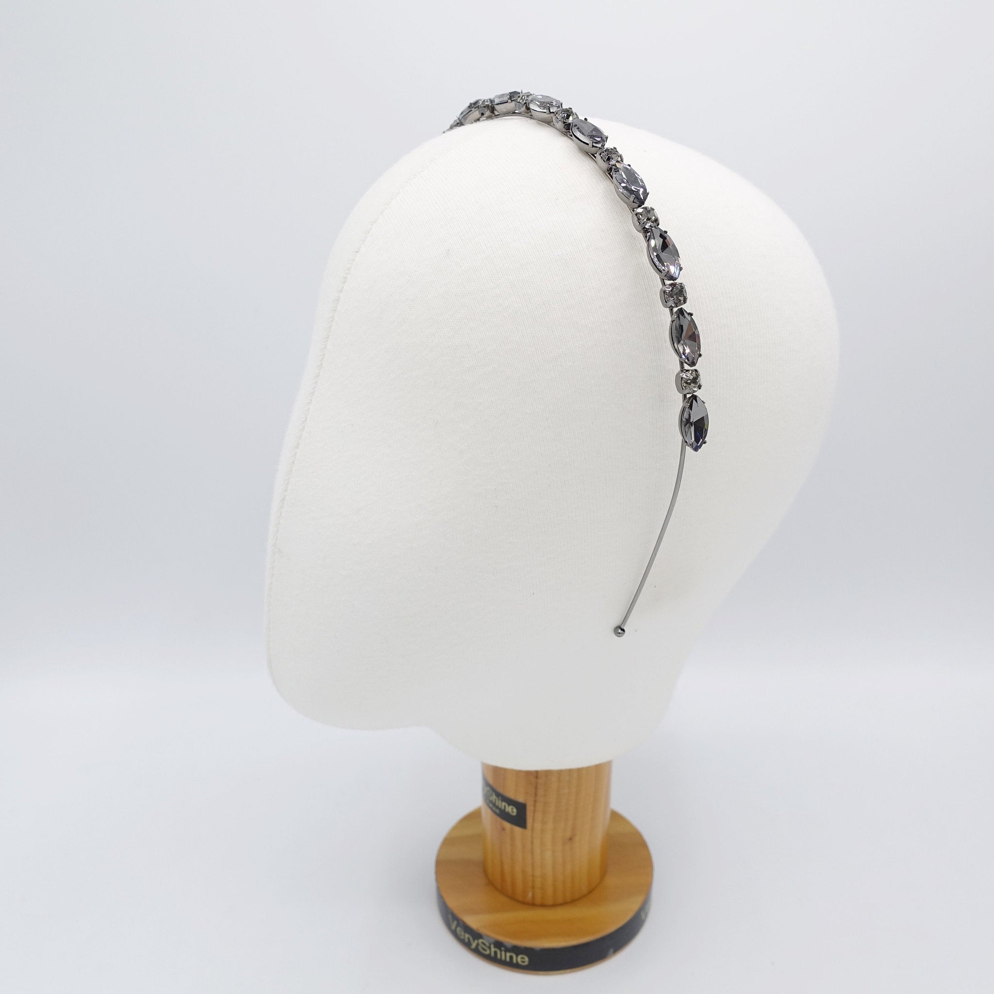 veryshine.com Bridal acc. oval glass headband, bling headband, event headband for women