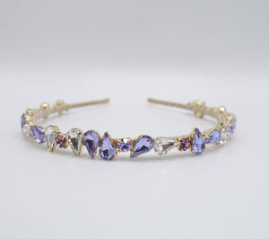 veryshine.com Bridal acc. Violet waterdrop headband, luxury crystal headband, dress headband for women