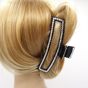 veryshine.com Hair Claw Black-Crystal rhinestone hair claw, rectangle hair claw for women