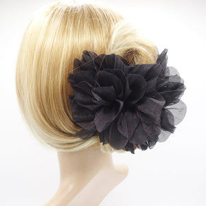 veryshine.com Hair Claw Black organza flower hair claw, big flower hair claw for women