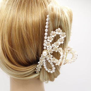 veryshine.com Hair Claw pearl flower claw, pearl hair claw, elegant hair claw for women