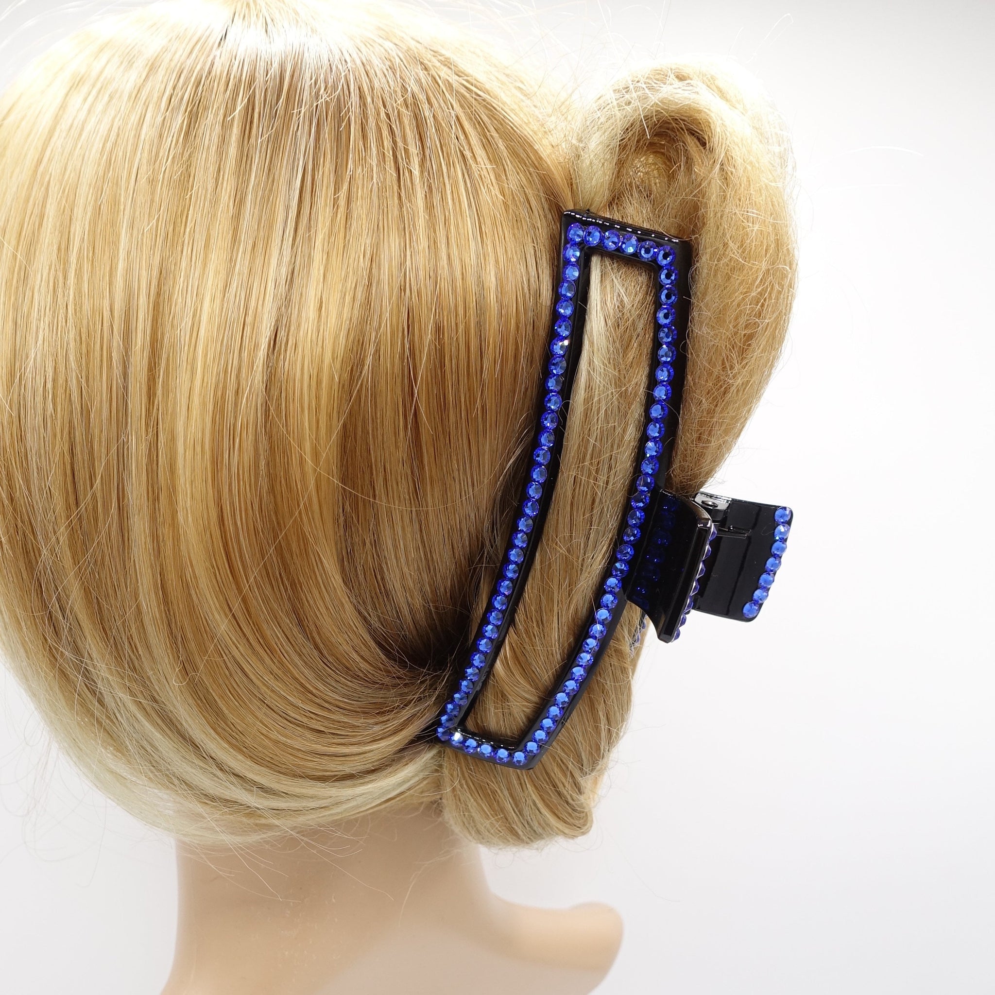 veryshine.com Hair Claw Sapphire rhinestone hair claw, rectangle hair claw for women