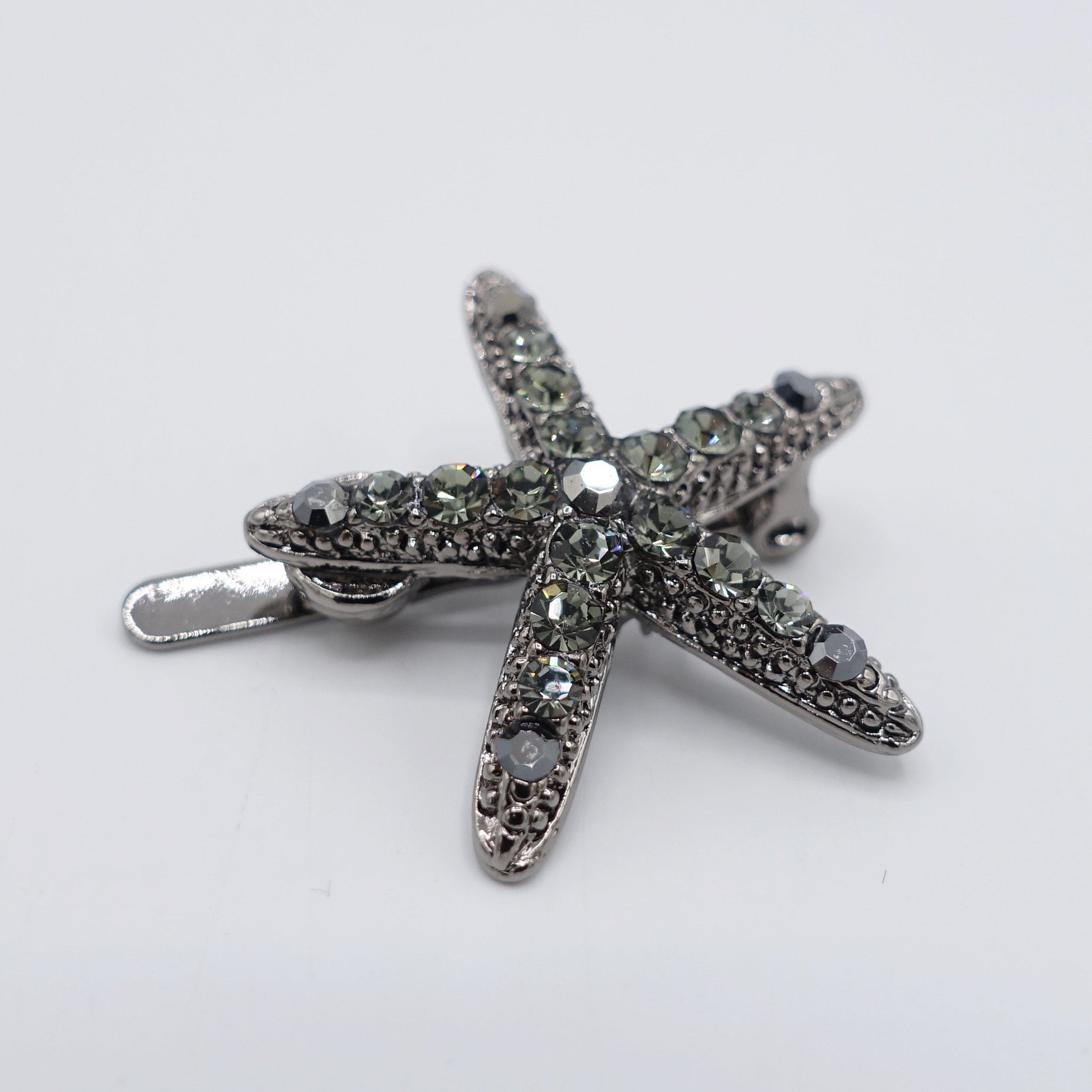 veryshine.com Hair Clip Gunblack starfish rhinestone hair clip, magnetic hair clip, small hair clip