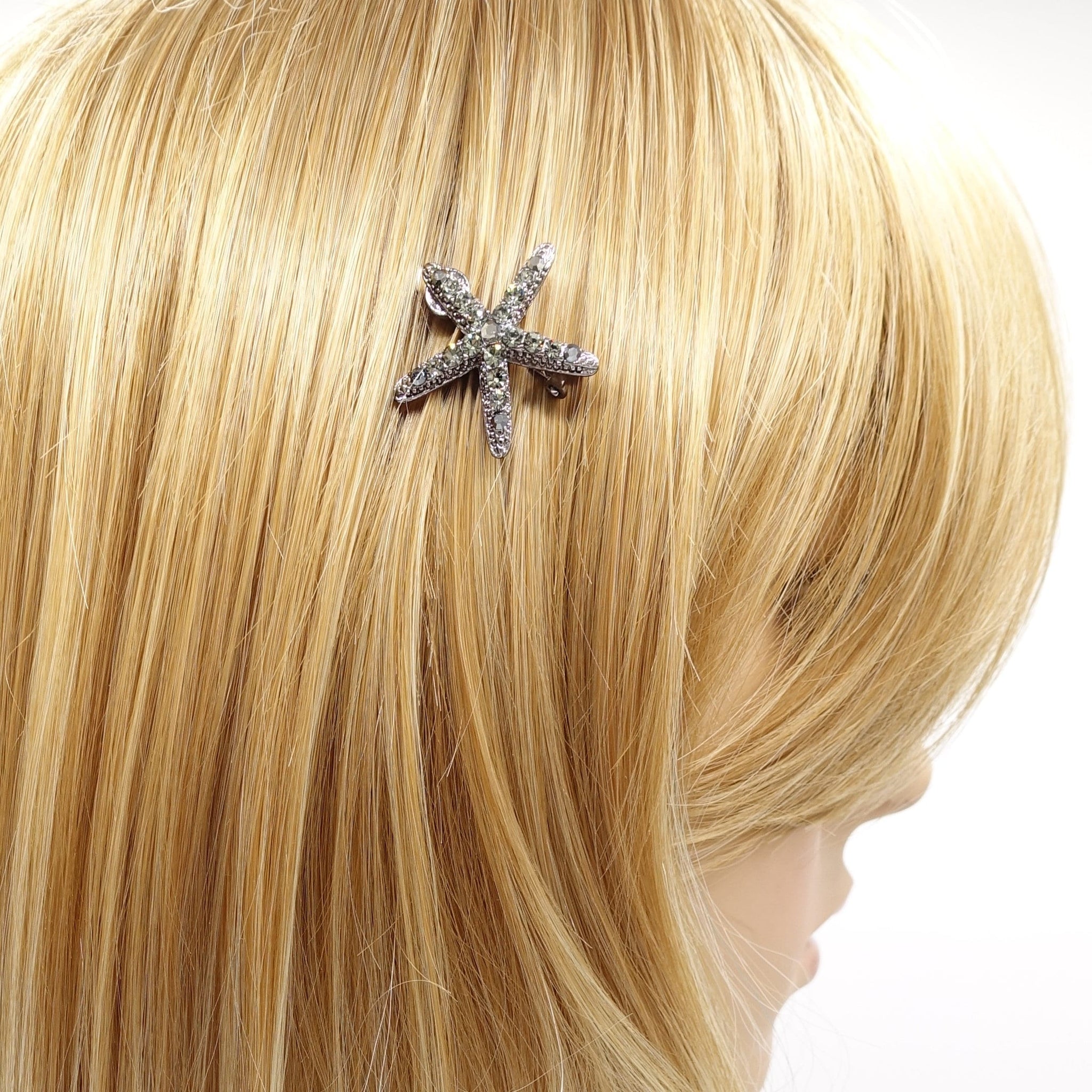veryshine.com Hair Clip starfish rhinestone hair clip, magnetic hair clip, small hair clip
