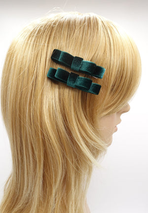 veryshine.com Hair Clip velvet hair bow set, a pair of velvet hair bows