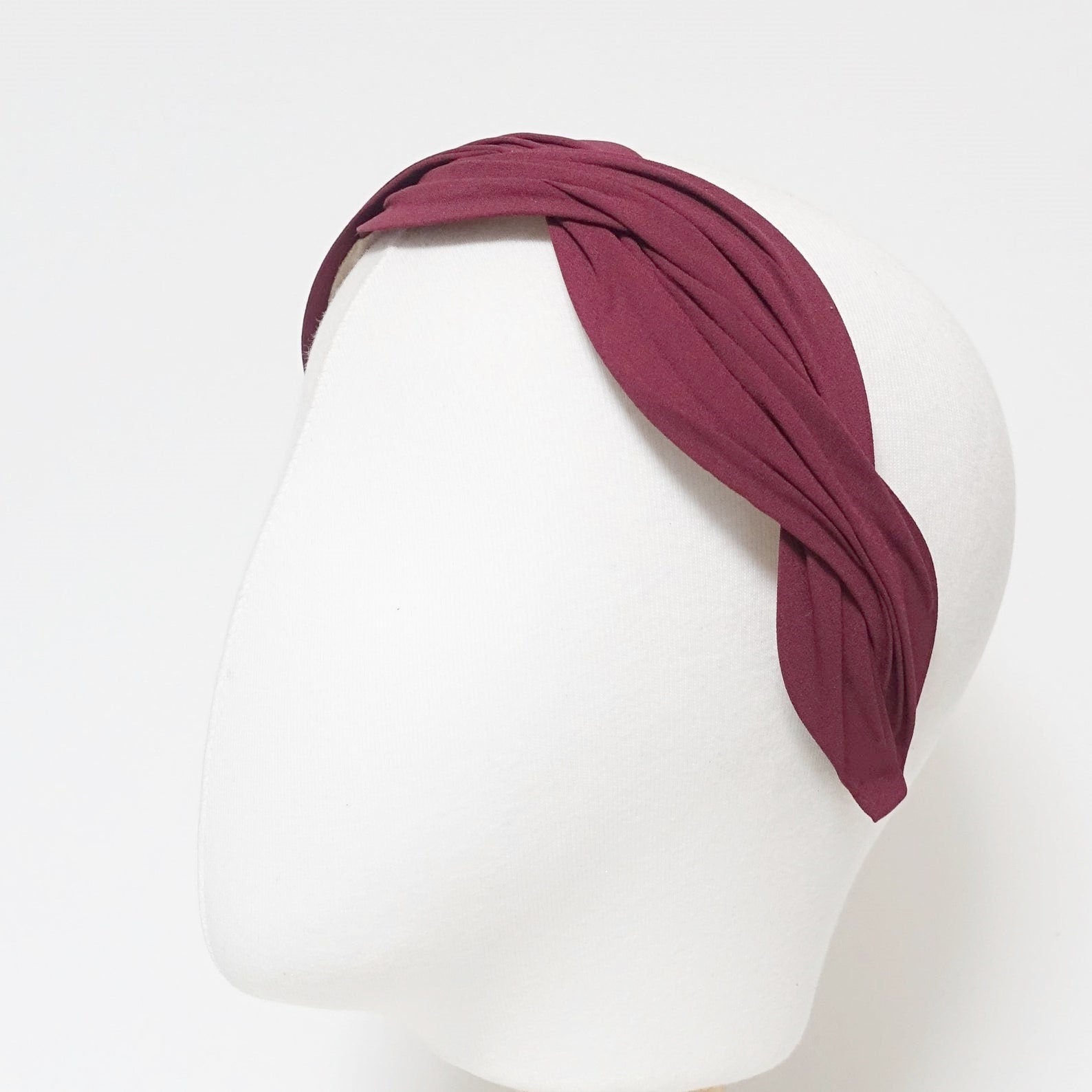 veryshine.com hairband/headband Red wine chiffon wave headband stylish woman hairband
