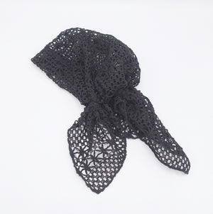 veryshine.com Hat Black mesh lace knit hat