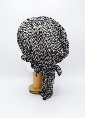 veryshine.com Hat mesh lace knit hat
