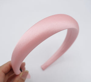 veryshine.com Headband Baby pink satin headband, padded headband, pink headband for women