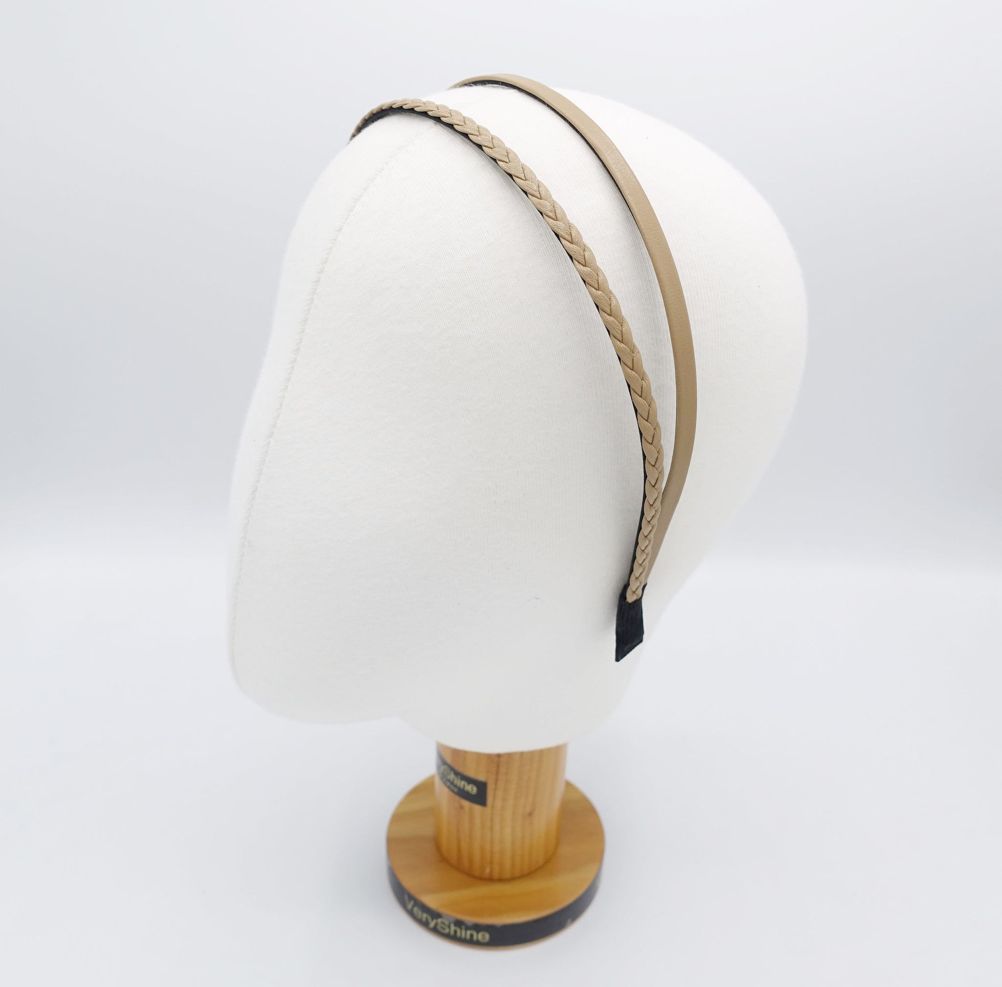 veryshine.com Headband Beige basic double strand headband