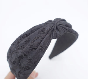 veryshine.com Headband Black circle pattern cross headband, twist headband for women