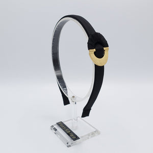 veryshine.com Headband Black golden buckle headband, satin headband, stylish headband for women