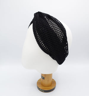 veryshine.com Headband Black mesh turban headband for women