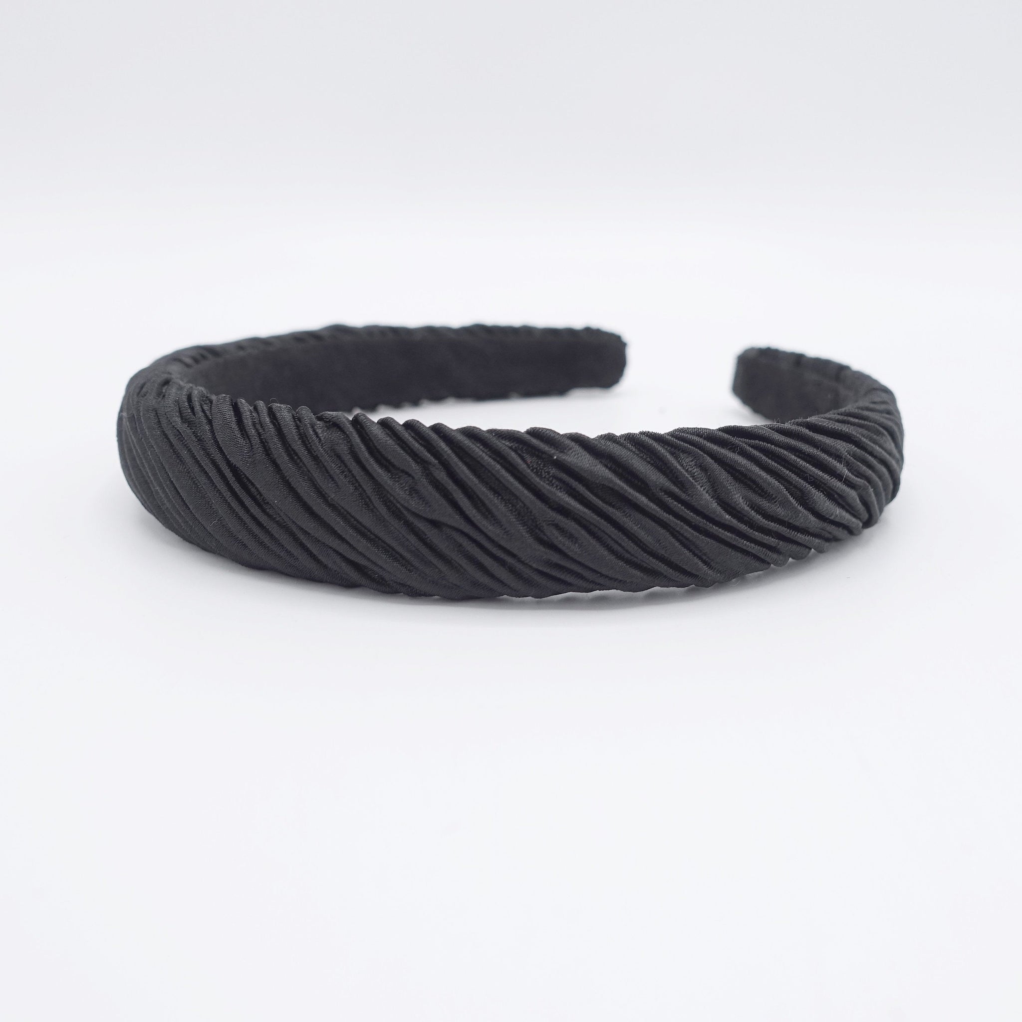 veryshine.com Headband Black narrow pleats headband for women