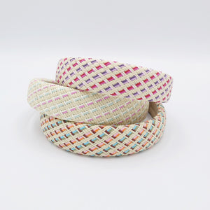 veryshine.com Headband color straw headband, weaved headband, rattan headband for women
