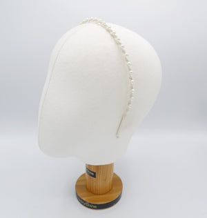 veryshine.com Headband Cream white pearl thin headband, pearl twist headband , causual headband for women
