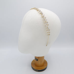 veryshine.com Headband cubic rhinestone headband, leaf rhinestone headband, bridal headband