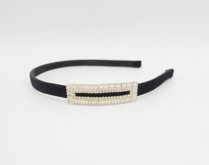 veryshine.com Headband cubic zircornia plate embellished velvet headband simple bling hairband luxury women hair accessory