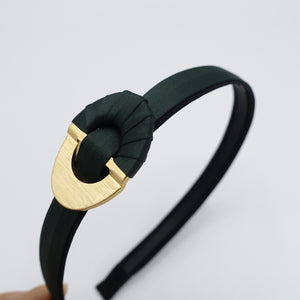 veryshine.com Headband Dark green golden buckle headband, satin headband, stylish headband for women