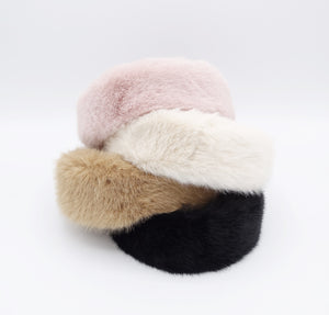 veryshine.com Headband fabric fur headband faux fur hairband women Fall Winter hair accessories