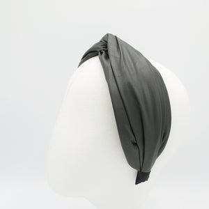 veryshine.com Headband faux leather cross headband Autumn Winter hairband for women