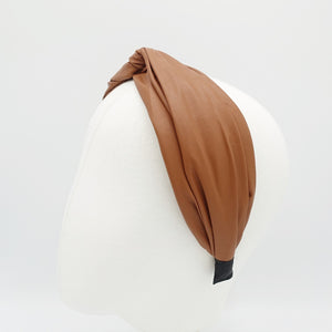 veryshine.com Headband faux leather cross headband Autumn Winter hairband for women