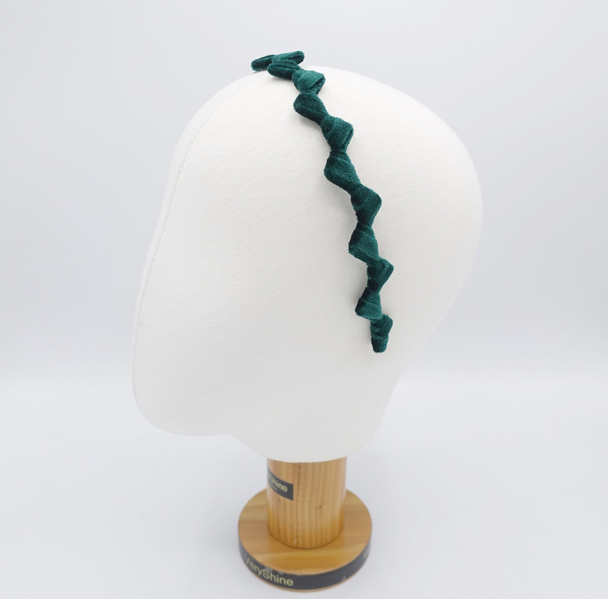 veryshine.com Headband Green velvet triangle headband, velvet tiara headband, casual headband for women