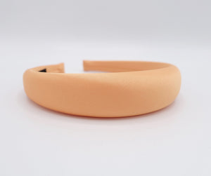 veryshine.com Headband Orange satin headband, padded headband, pink headband for women