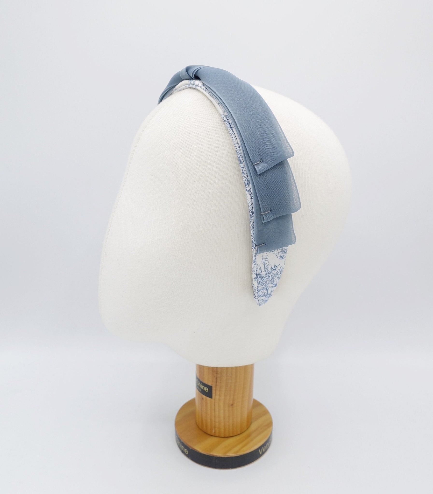 veryshine.com Headband organza bow headband, baroque print headband, designer headband for women