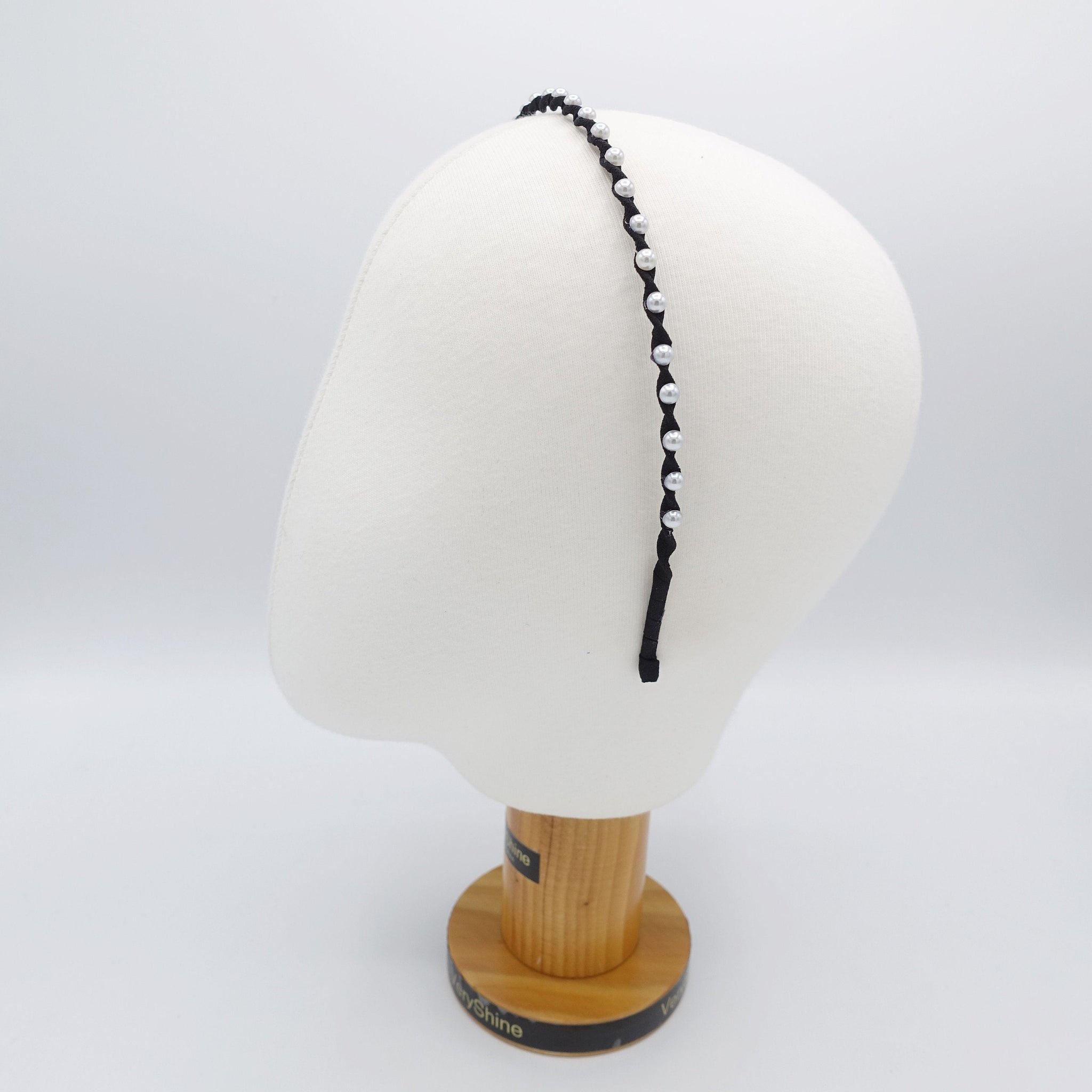 veryshine.com Headband pearl thin headband, pearl twist headband , causual headband for women