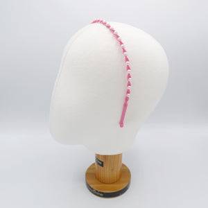 veryshine.com Headband Pink pearl thin headband, pearl twist headband , causual headband for women