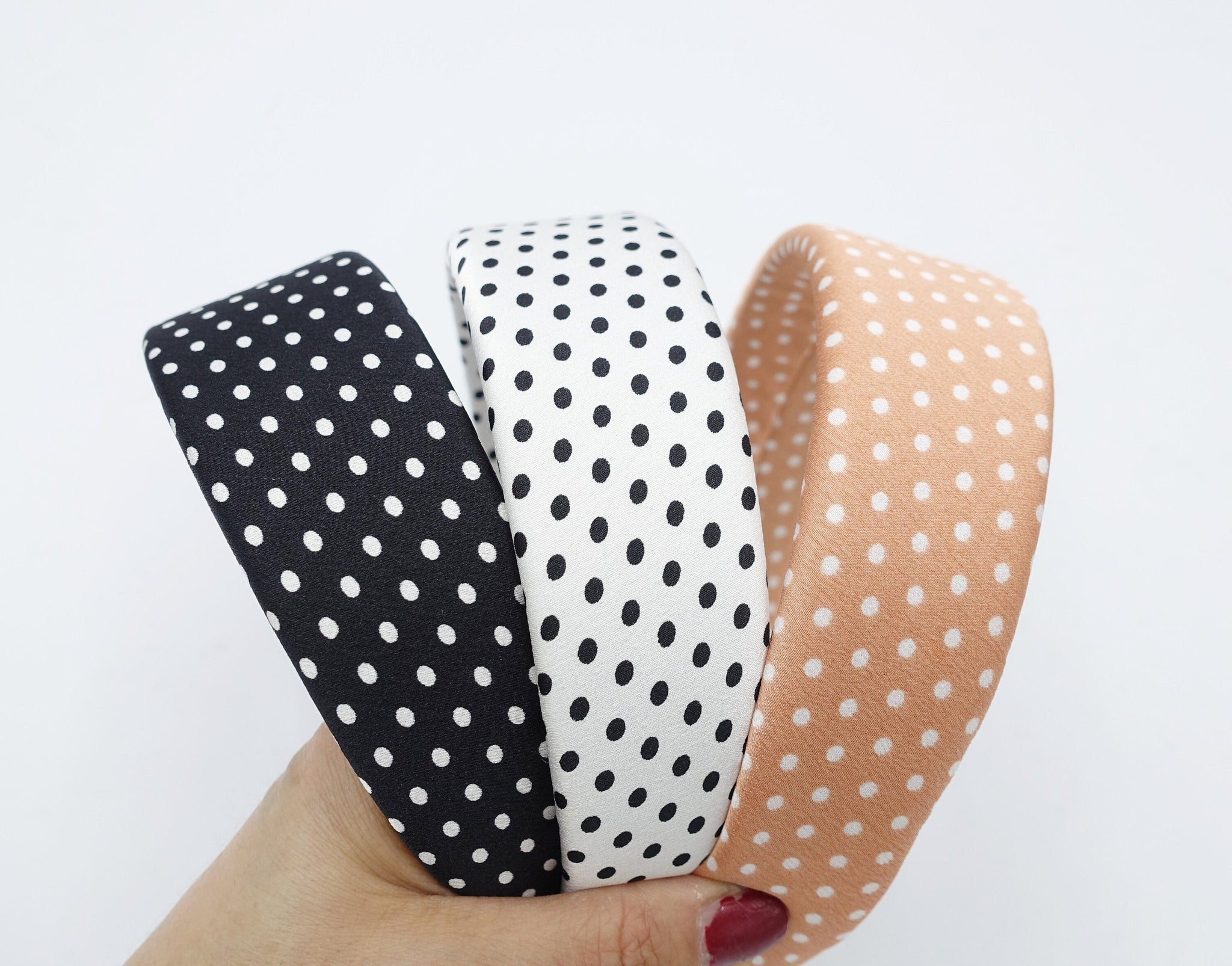 veryshine.com Headband polka dot print padded headband for women