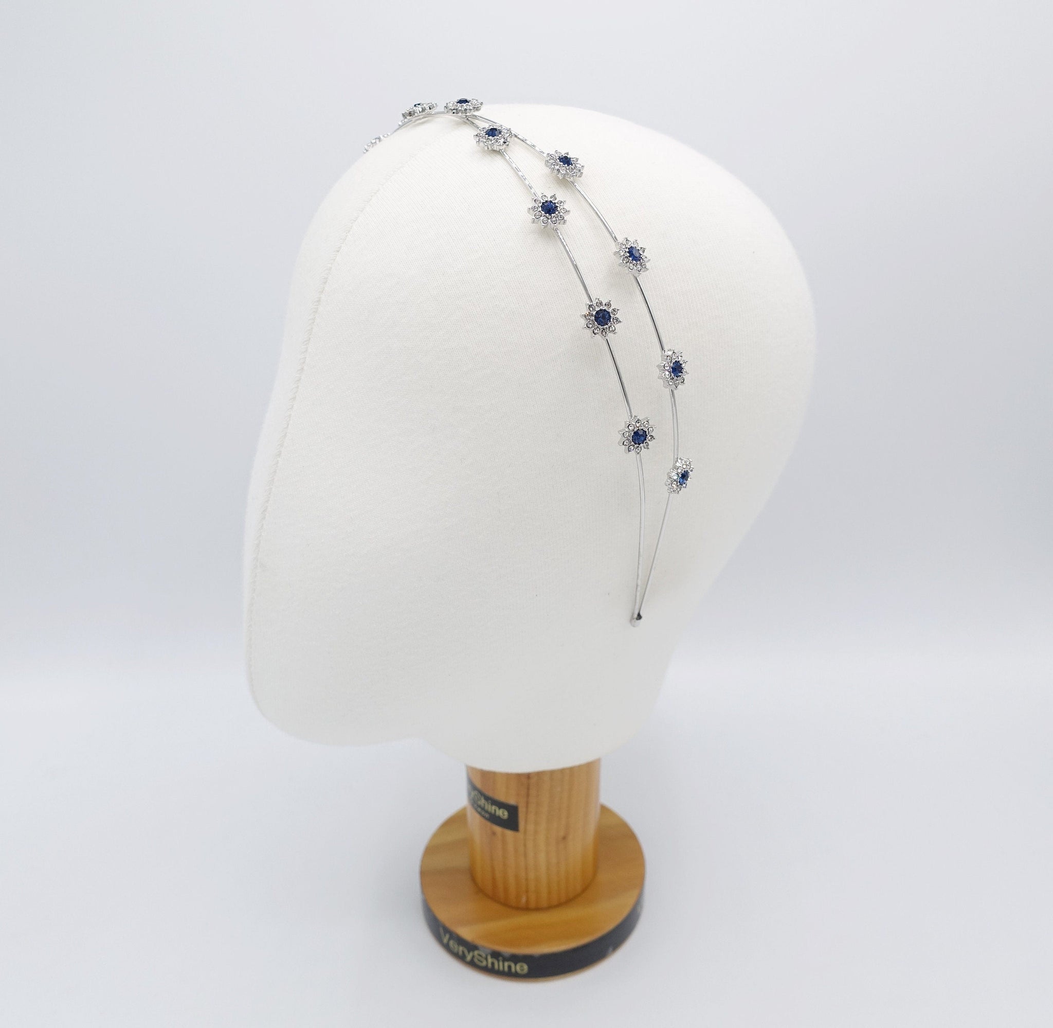 veryshine.com Headband rhinestone flower headband, bling jewel cross headband for women